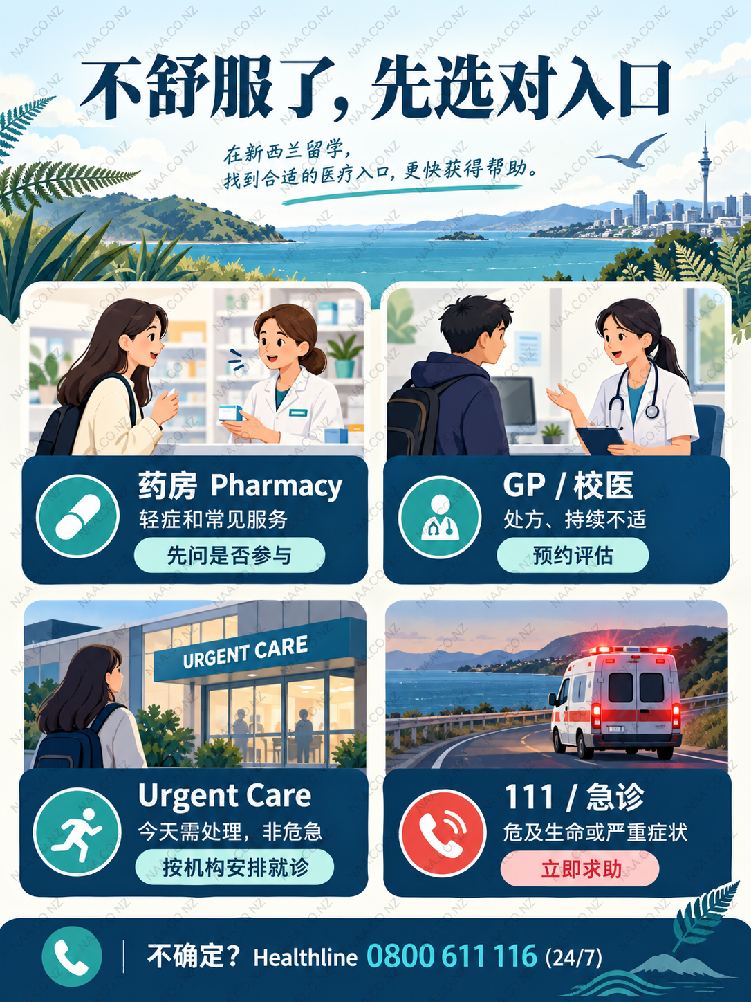 新西兰就医分流图