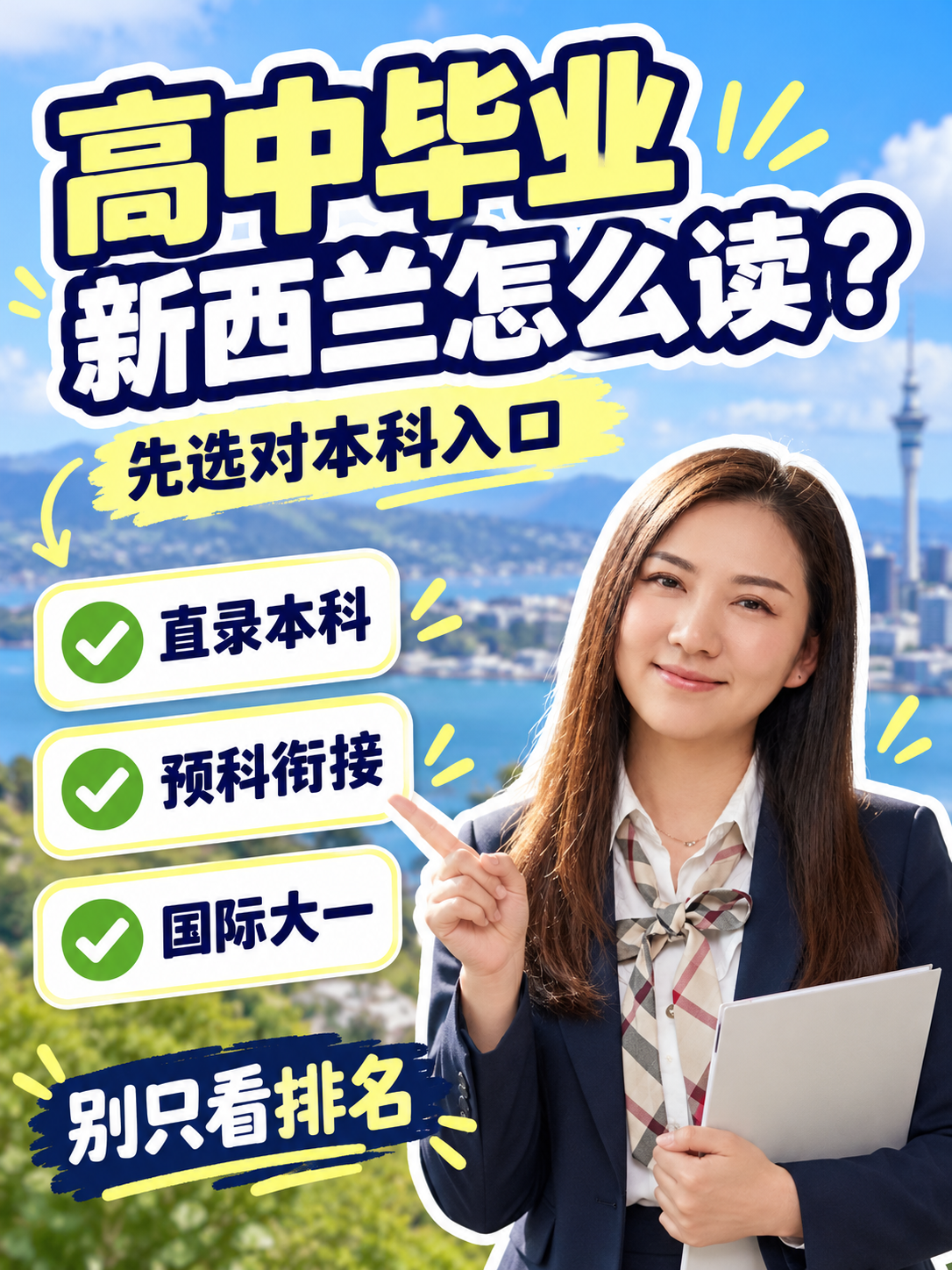 高中毕业去新西兰读本科:直录、预科、国际大一怎么选?