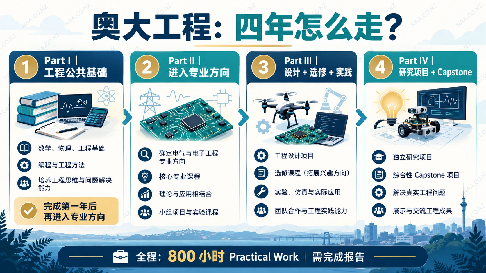 四年学习路线信息图