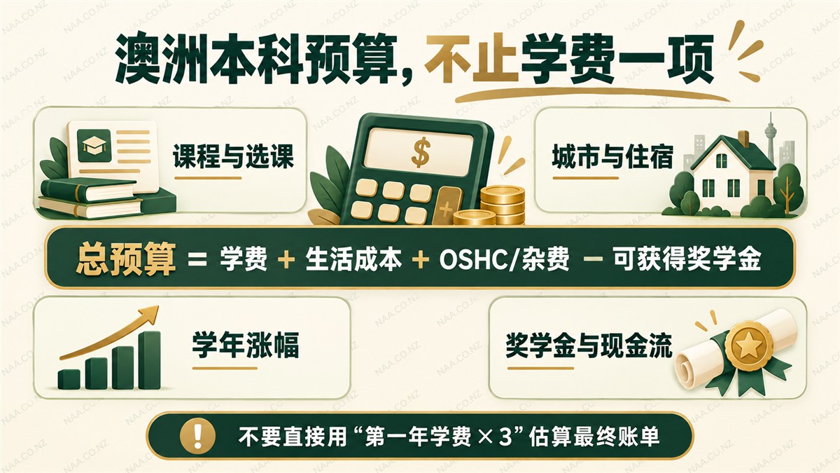 澳洲本科留学总预算方法