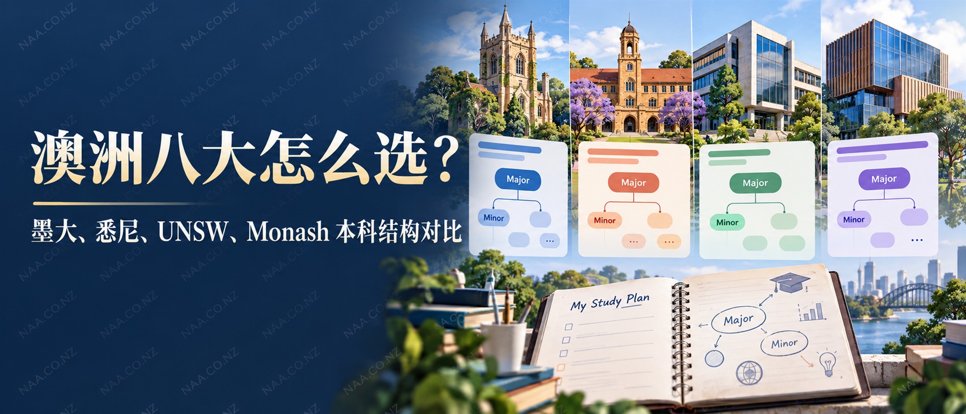 澳洲四校本科课程结构怎么选