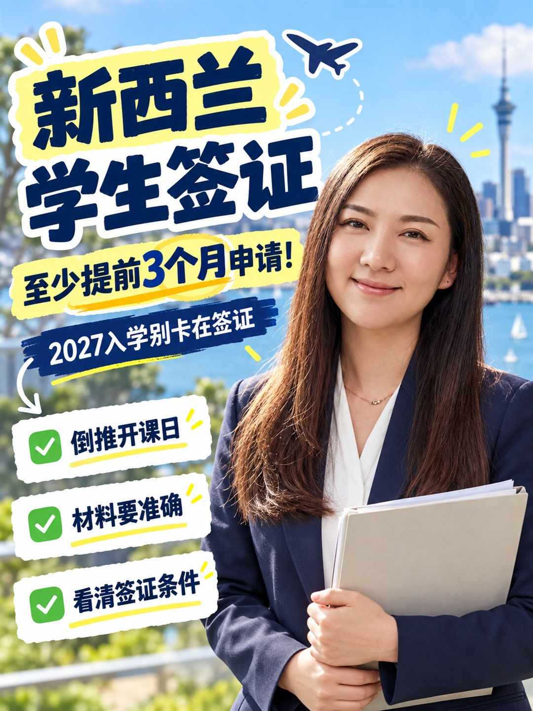 新西兰移民局提醒:学生签证建议至少提前 3 个月申请