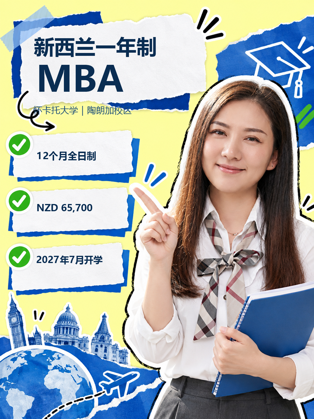 怀卡托大学一年制 MBA:课程、奖学金与家庭签证路径,哪些条件要先核对?