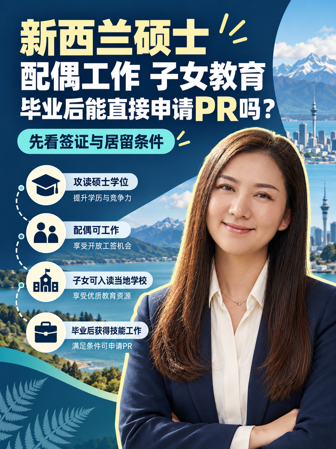 新西兰硕士能带配偶和子女吗?从入学到居留,先把这条路径看清