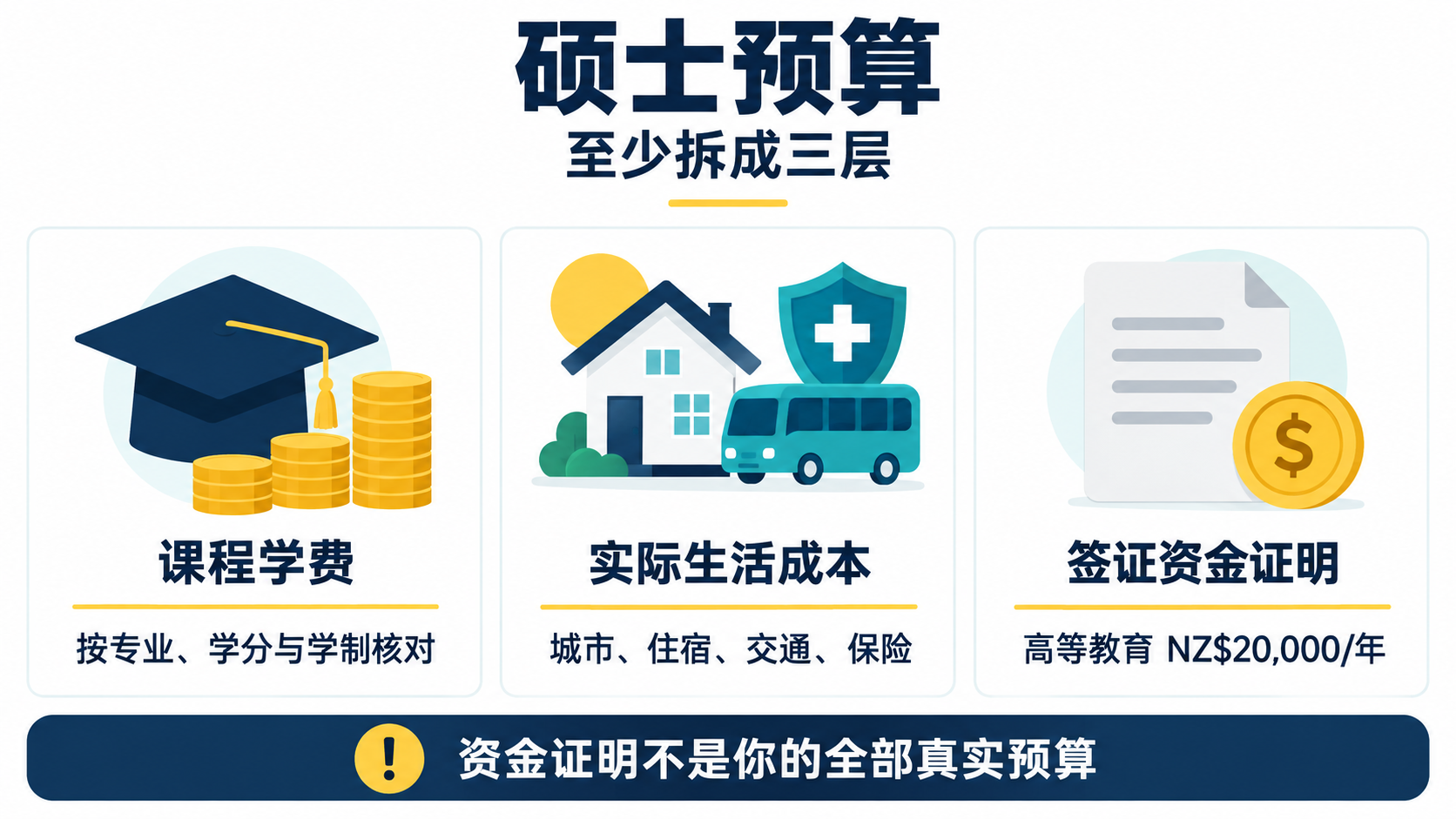 硕士预算至少拆成三层