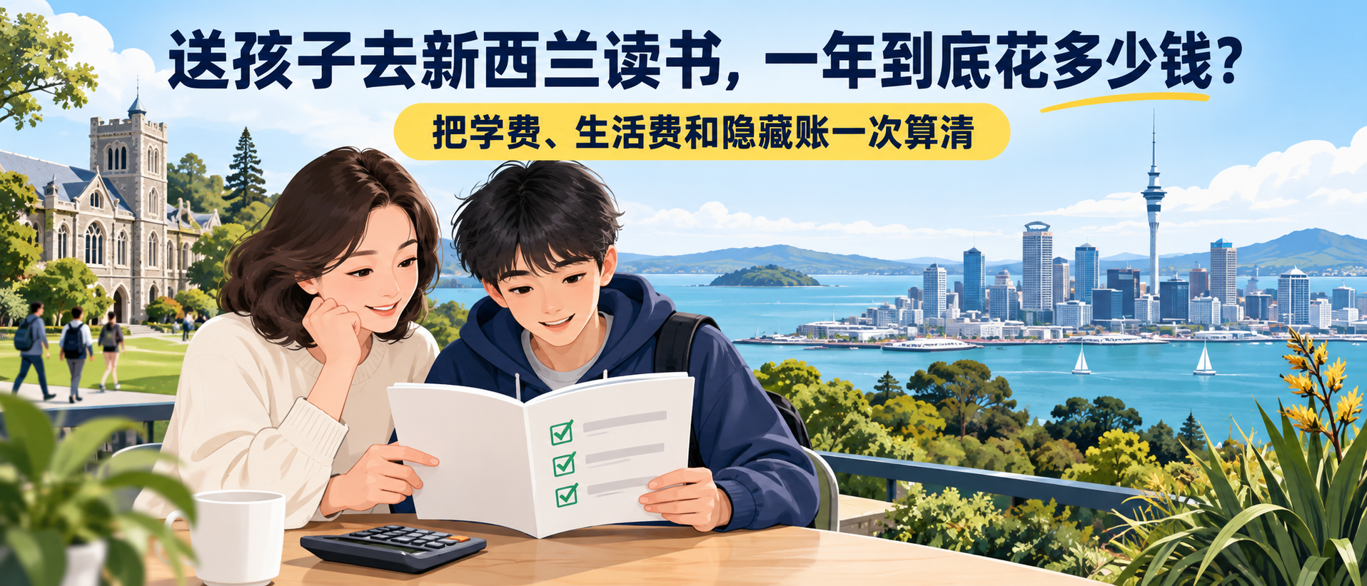 送孩子去新西兰读书,一年到底花多少钱?