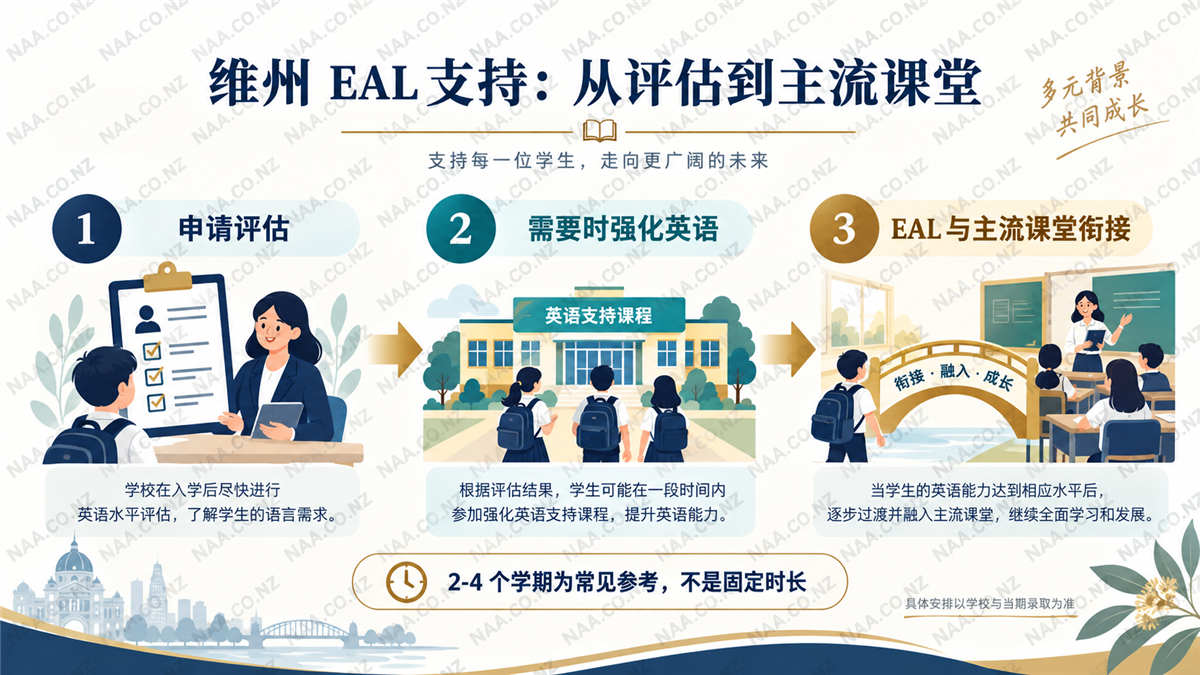 维州 EAL 支持:评估、强化英语、主流课堂衔接