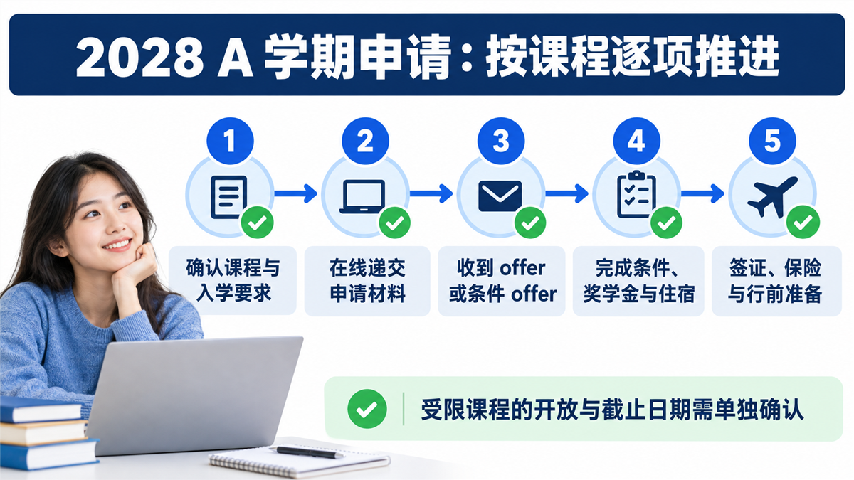 怀卡托大学 2028 A 学期申请路线图