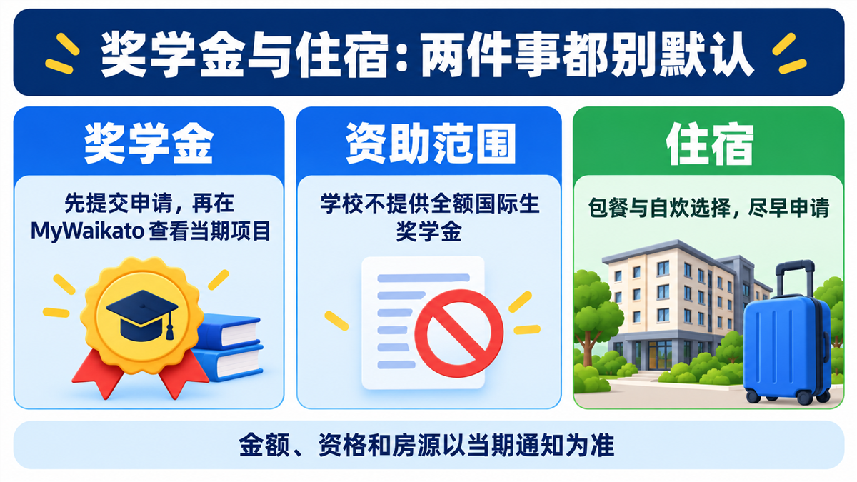 怀卡托大学奖学金与住宿核对清单