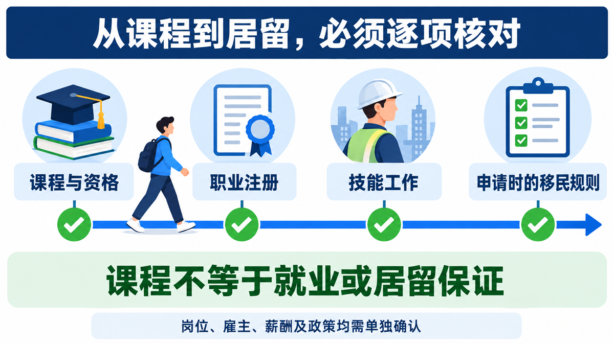 从课程到居留的四项核对